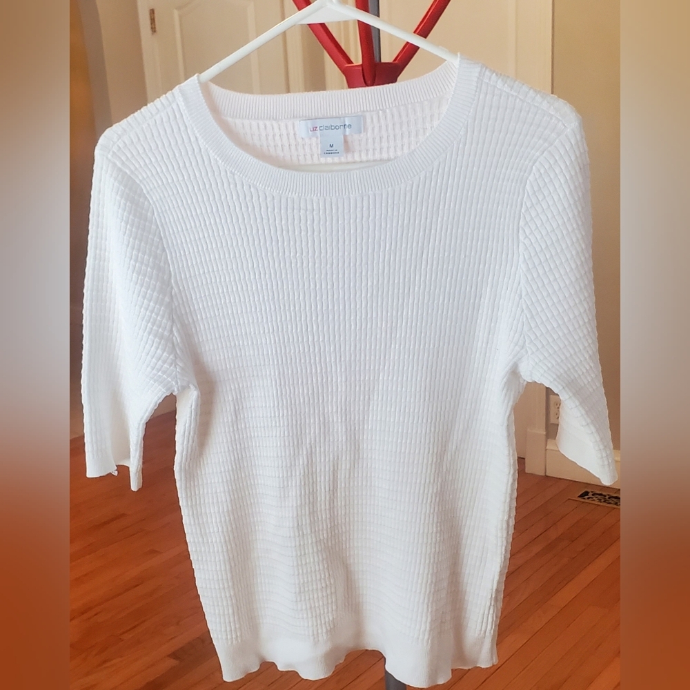 White Waffle Top Medium